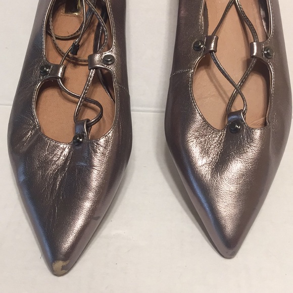 Halogen pointed Ballet flat Owen ghillie shoes 7.5 - Picture 5 of 7